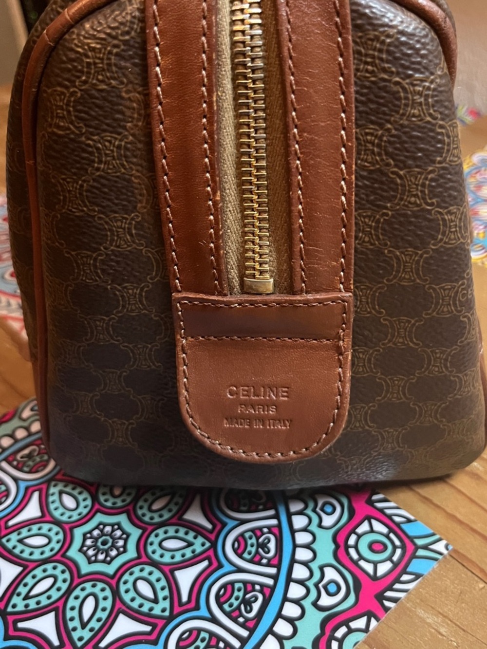 Preowned CELINE Macadam Mini Boston Hand Bag - Picture 4 of 12
